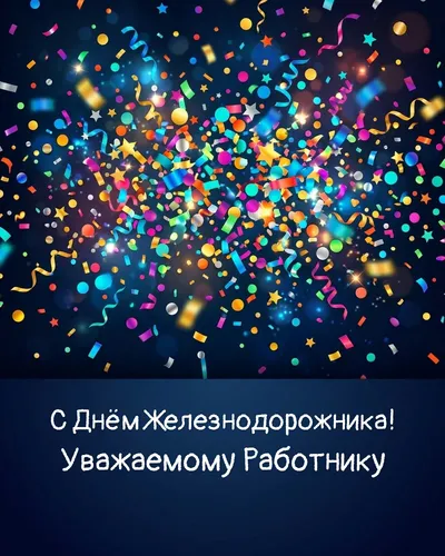 открытка с днём железнодорожника!